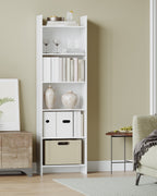 6-Tier Bookshelf, 66.9" Tall Standing Bookcase, Multi-Purpose Display & Storage Unit, Corner Shelf for Home Office, Living Room, or Bedroom