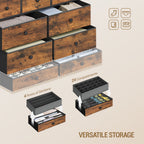 Hzuaneri 9-Drawer Dresser, LED Light Strip, 2 USB & 2 AC Ports