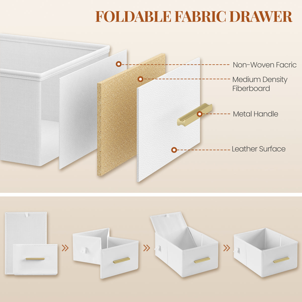 HEXCELEN dressing table, vanity table with large mirror, dressing table with 5 drawers, 5 open compartments, storage space in front of the mirror, white, 40 × 110 × 141 cm,110503W