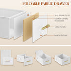 HEXCELEN dressing table, vanity table with large mirror, dressing table with 5 drawers, 5 open compartments, storage space in front of the mirror, white, 40 × 130 × 141 cm,130003W
