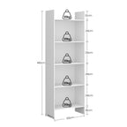 Hzuaneri Bookcase, 5 tier Bookshelf, White Bookcases Free Standing with Shelf Unit, Home Decor Furniture for Living Room, Home Office, Bedroom, Study, 24 x 50 x 140 cm, White, BC06503X