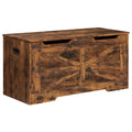 Hzuaneri Storage Chest, Storage Bench, Wooden Blanket Box Trunk with 2 Hinge, Lift-Top Organizer Chest, Shoe Bench for Hallway, Bedroom, Living Room, 40 x 100 x 48 cm, Rustic Brown SB03401X
