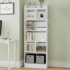HEXCELEN 6-Cube Bookcase, Freestanding Storage Shelf for Living Room, Office, Bedroom, White