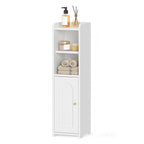 Hzuaneri Narrow Toilet Cabinet with Door, Adjustable Shelves for Bathroom