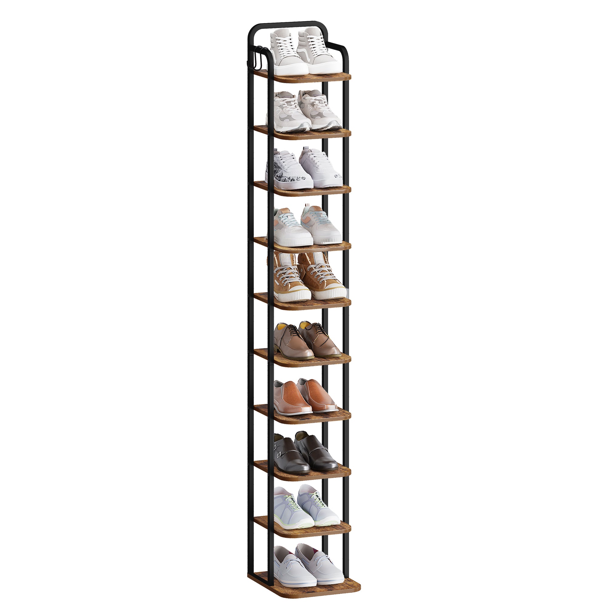 HEXCELEN  Adjustable Shoe Rack - Space-Saving Shoe Tower for Small Spaces