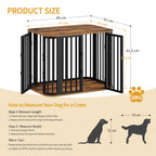 Hzuaneri Dog Crate Furniture, 80 cm Multi-door Wooden Dog Crate, End Side Table for Small Medium Dogs, Modern Indoor Kennel, Anti-Chew Anti-Escape, 80 × 55 × 61.5cm, Rustic Brown DFC88801B