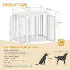 Hzuaneri Dog Crate Furniture, 80 cm Multi-door Wooden Dog Crate, End Side Table for Small Medium Dogs, Modern Indoor Kennel, Anti-Chew Anti-Escape, 80 × 55 × 61.5cm, White DFC88813W