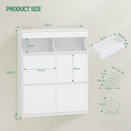 Hzuaneri Shoe Cabinet, Shoe Rack, Slim, Adjustable, Shoe Cabinet for Entrance, Hallway, Wardrobe, 20 Pairs, 4 Flaps (100 B cm), White SR56703X