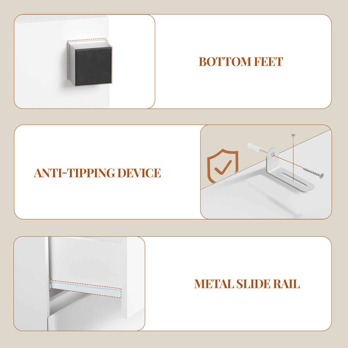 HEXCELEN Vanity Unit, Bathroom Cabinet, Base Cabinet for Bathroom with Sliding Doors and 1 Large Drawer, Adjustable Shelf, 30 x 60 x 63 cm, Bathroom Vanity Unit with Feet White 506403X