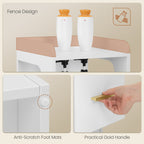 HEXCELEN Bathroom Cabinet, Bathroom Furniture with One Door and One Drawer, 30 × 30 × 138.6 cm, Bathroom Cabinet with Adjustable Shelves, Open Compartment, for Small Spaces, Modern, White 514103X