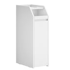 HEXCELEN Small Bathroom Cabinet, Narrow Bathroom Cabinet, Small Cabinet for Toilet Paper, Toilet Cabinet with Drawer Wheels, Storage Cabinet Standing for Small Spaces, White, 40 x 19 x 70 cm, 519103X