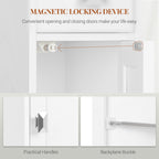 HEXCELEN Bathroom Cabinet, Bathroom Cabinet, Narrow High, Tall Bathroom Cabinet with 2 Doors and 1 Drawer, Adjustable Shelves, Open Compartment, Space-Saving Bathroom Shelf, 28 x 38 x 180 cm, White, 5240013X