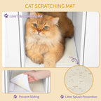 Hzuaneri Cat Litter Box Enclosure for 2 Cats, 55" Hidden Litter Boxes with Double Room, Storage, Plush Ball, Wooden Cat Washroom Furniture, White Gold