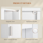 HEXCELEN Bathroom Cabinet, Bathroom Cabinet, Narrow High, Tall Bathroom Cabinet with Open Compartment and Door, Adjustable Shelves, Space-Saving Bathroom Shelf, Bathroom Furniture, Modern, 30 x 30 x 180 cm, White, 530103X