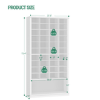 Hzuaneri 11-Tier Shoe Storage Cabinet, Wooden Shoe Rack with 40 Cubbies, Tall Freestanding Shoe Organizer for 40-44 Pairs Pairs, Easy Assembly Shoe Cabinet for Closet, Entryway, Living Room, White