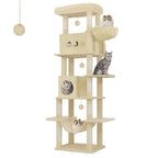 Hzuaneri Cat Tree,  Large Cat Tower for Indoor Cats, Multi-Level Cat House with Condo