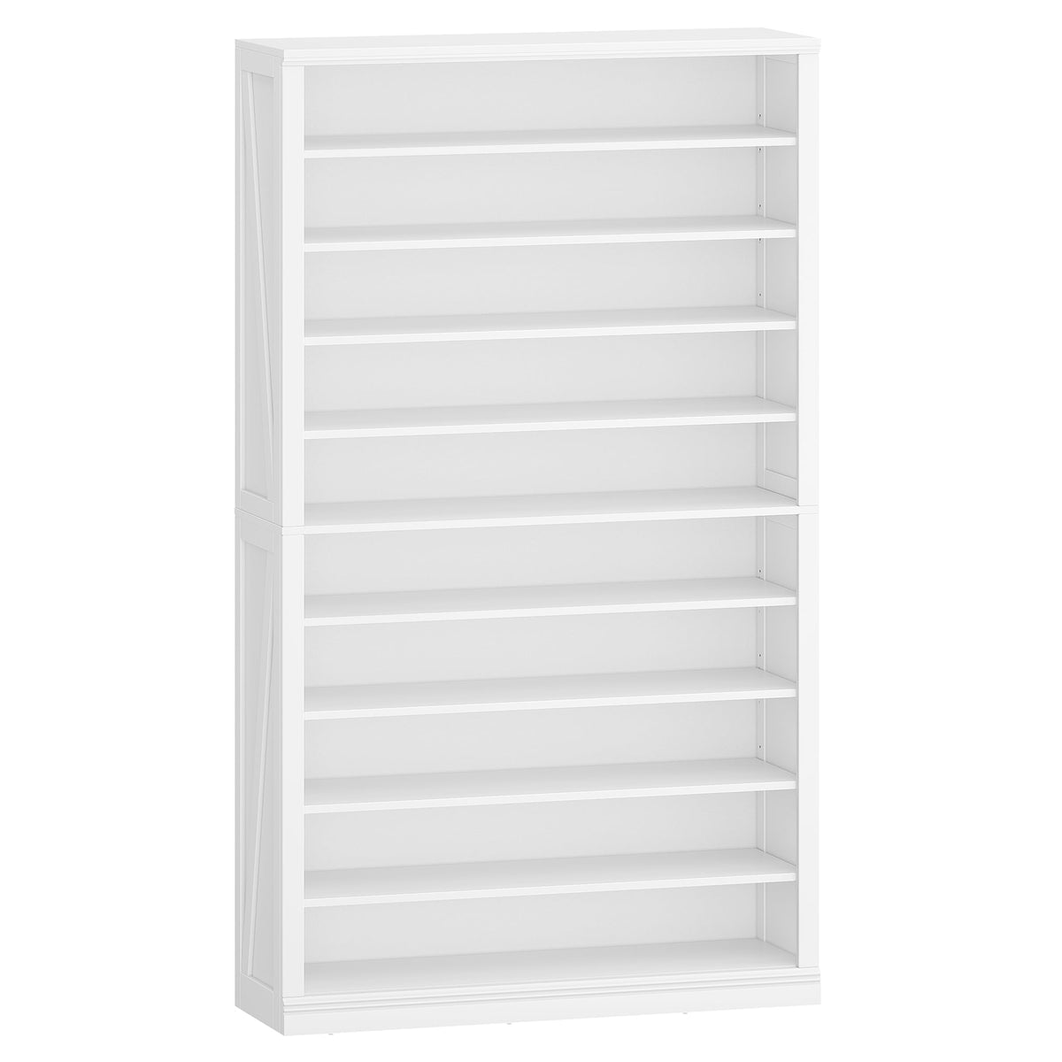 Hzuaneri 71.3"H Large Freestanding Farmhouse Shoe Storage Cabinet, Indoor Entryway & Living Room Shoe Organizer with Adjustable Shelves, 10‑Tier Shoe Cubby Unit Holds 46‑50 Pairs as Home Storage Furn