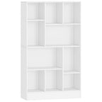 HEXCELEN Bookcase, Bookcase with 10 Compartments, Cube Shelf, Standing Shelf, Office Shelf, Vertical and Horizontal, 2 Types of Placement for Office, Living Room, Bedroom, 30 x 80.2 x 136 cm, Modern White, 641303X