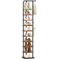 HEXCELEN Shoe Rack, 10-Tier Shoe Rack, Narrow Vertical Shoe Rack, Adjustable Shelf, for Entryway, Living Room