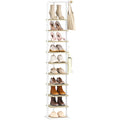 HEXCELEN Shoe Rack, 10-Tier Shoe Rack, Narrow Vertical Shoe Rack, Adjustable Shelf, for Entryway, Living Room