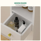 Hzuaneri Bathroom Storage Cabinet, 70.9 in. Tall Freestanding Narrow Floor Organizer with Door, Drawer, Adjustable Shelves & Toilet Paper Storage