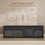 59"wooden storage bench with,multi-use for entryway,bedroom,Black