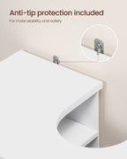Hzuaneri Under Sink Bathroom Cabinet, Storage Cabinet with Adjustable Shelf and 2 Doors Bathroom Sink Unit for Washbasins with Pedestal, with Feet, Bathroom Vanity Unit, White, BC19103X