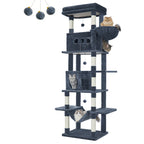 Hzuaneri Cat Tree,  Large Cat Tower for Indoor Cats, Multi-Level Cat House with Condo
