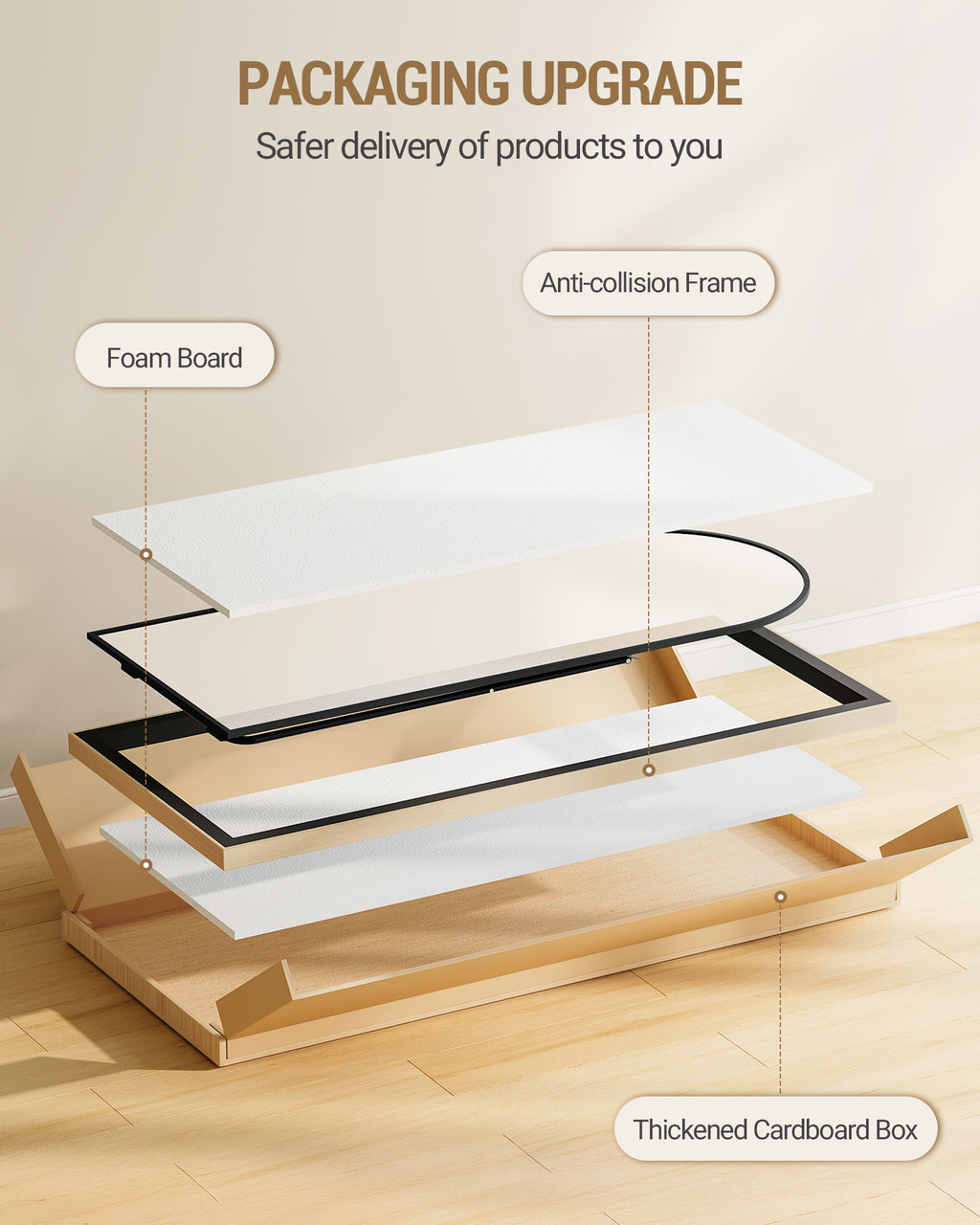 Hzuaneri Full-Length Mirror, 160 x 50 cm, Standing Mirror with Stand, Full-Length Wall-Mounted Mirror, Tempered Glass, Aluminum Alloy Frame, for Bedroom, Living Room, Black DM41999B