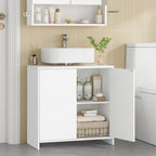 Hzuaneri Vanity Unit, Bathroom Cabinet, Adjustable Shelves, Bathroom Cabinet with 2 Doors, Freestanding, Modern, 30 x 60 x 60 cm, White BC00603X