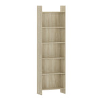 Hzuaneri Bookcase, Shelf, Standing Shelf, Office Shelf, with 6 Compartments, Open, for Living Room, Study, Office, Room Divider, 24 x 48 x 170 cm, Oak Beige BC01116X