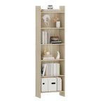 Hzuaneri Bookcase, Shelf, Standing Shelf, Office Shelf, with 6 Compartments, Open, for Living Room, Study, Office, Room Divider, 24 x 48 x 170 cm, Oak Beige BC01116X