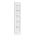 Hzuaneri Bookcase, 6-Tier Narrow Tall Bookshelf, Wooden Bookshelf with Adjustable Shelf, Open Storage Shelf for Bedroom, Living Room, Home Office, 24 x 30 x 169.5 cm, White, BC06913X