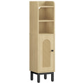 Hzuaneri Bathroom Cabinet, Bathroom Furniture, Narrow Cabinet, Adjustable Shelves, Space Saving, Easy Assembly, 20 x 20 x 83 cm, Light Oak BC08202Y