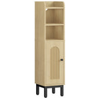 Hzuaneri Bathroom Cabinet, Bathroom Furniture, Narrow Cabinet, Adjustable Shelves, Space Saving, Easy Assembly, 20 x 20 x 83 cm, Light Oak BC08202Y