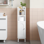 Hzuaneri Bathroom Cabinet, Bathroom Furniture, Narrow Cabinet, Adjustable Shelves, Space Saving, Easy Assembly, 20 x 20 x 83 cm, White BC08213W