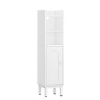 Hzuaneri Bathroom Cabinet, Bathroom Furniture, Narrow Cabinet, Adjustable Shelves, Space Saving, Easy Assembly, 20 x 20 x 83 cm, White BC08213W