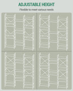 Hzuaneri bookshelves, free-standing shelves, shelf with 17 shelves, 6 tiers, 24 x 152 x 186 cm