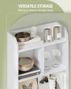 HEXCELEN 6-Cube Bookcase, Freestanding Storage Shelf for Living Room, Office, Bedroom, White