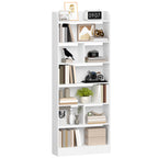 Hzuaneri Bookshelf, Bookcase, with 7 Shelves, Storage Shelf, Freestanding Shelf, for Living Room, Office, Bedroom, 24 x 60 x 199.2 cm, White BC11703X