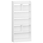 Hzuaneri Bookshelf, Bookcase, with 6 Shelves, Storage Shelf, Freestanding Shelf, for Living Room, Office, Bedroom, 24 x 80 x 170 cm, White BC11803X