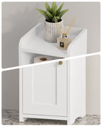 Hzuaneri Narrow Toilet Cabinet with Door, Adjustable Shelves for Bathroom