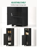 Hzuaneri Narrow Toilet Cabinet with Door, Adjustable Shelves for Bathroom