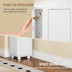 Hzuaneri Bathroom Cabinet, Corner Bathroom Cabinet, Toilet Cabinet with Adjustable Shelves, 2 Side Doors, Freestanding Tall Cabinet, 20 x 20 x 79 cm, White BC20003X