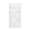Hzuaneri Bookshelf, Bookcase, with 6 Shelves, Storage Shelf, Freestanding Shelf, for Living Room, Office, Bedroom, 24 x 80 x 170 cm, White BC22803X