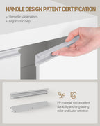 Hzuaneri vanity unit, 30 x 90 x 64 cm, bathroom cabinet with 2 doors and 3 open compartments, base cabinet with adjustable shelves, freestanding vanity unit, white BC28903X