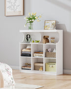 Hzuaneri Bookshelf, 8-Shelf Bookcase, Storage Shelf, Office Shelving, Freestanding Storage Shelf for Bedroom, Living Room, Study and Office 30 x 100 x 100 cm White BC33203X