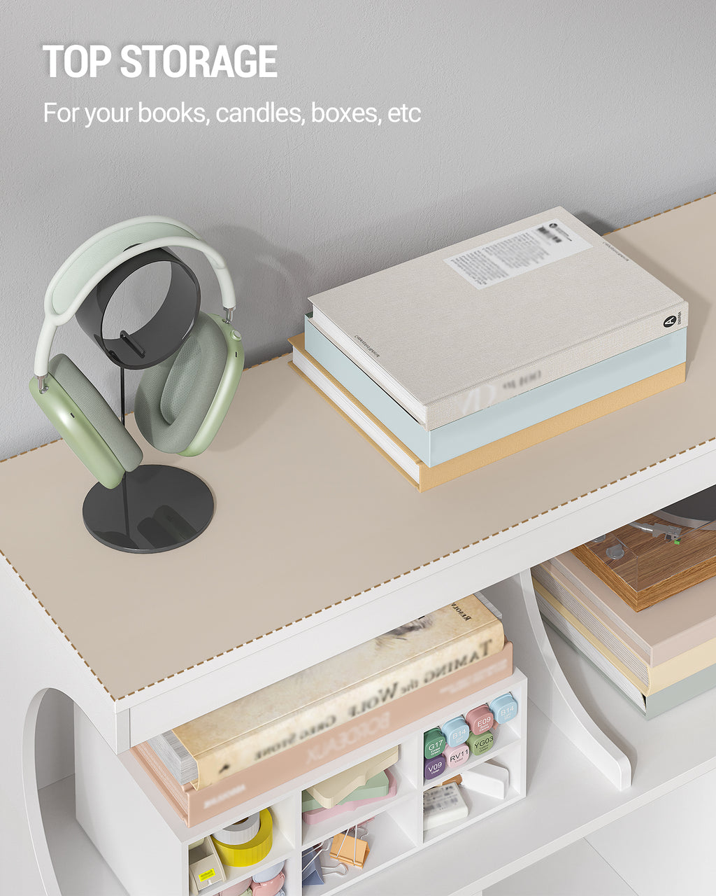 Hzuaneri Bookshelf, 8-Shelf Bookcase, Storage Shelf, Office Shelving, Freestanding Storage Shelf for Bedroom, Living Room, Study and Office 30 x 100 x 100 cm White BC33203X
