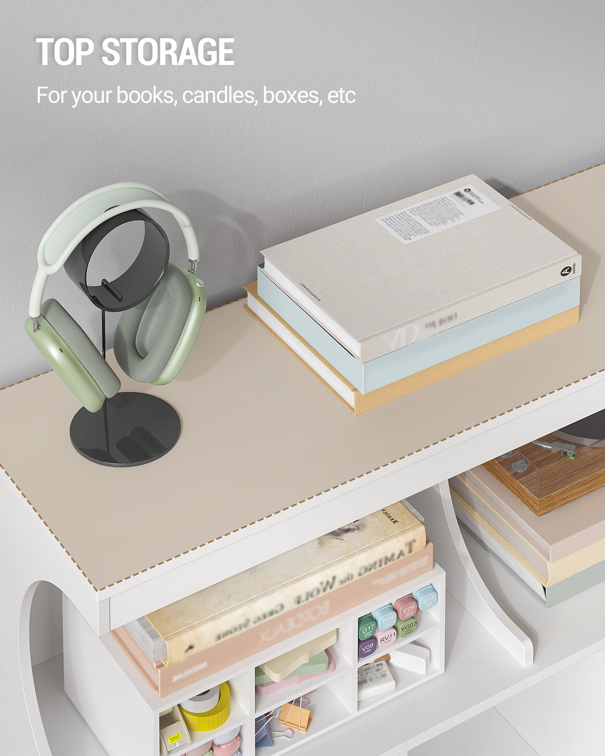 Hzuaneri Bookshelf, 8-Shelf Bookcase, Storage Shelf, Office Shelving, Freestanding Storage Shelf for Bedroom, Living Room, Study and Office 30 x 100 x 100 cm White BC33203X