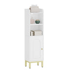 Hzuaneri Bathroom Cabinet, Narrow Bathroom Cabinet, Adjustable Shelves, Toilet Cabinet